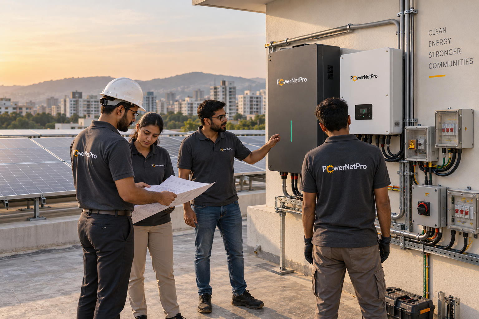 PowerNetPro team on site
