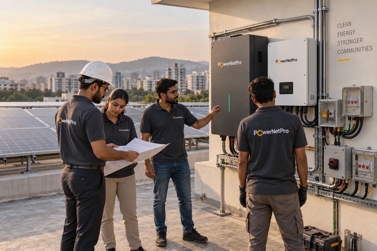 PowerNetPro team on site